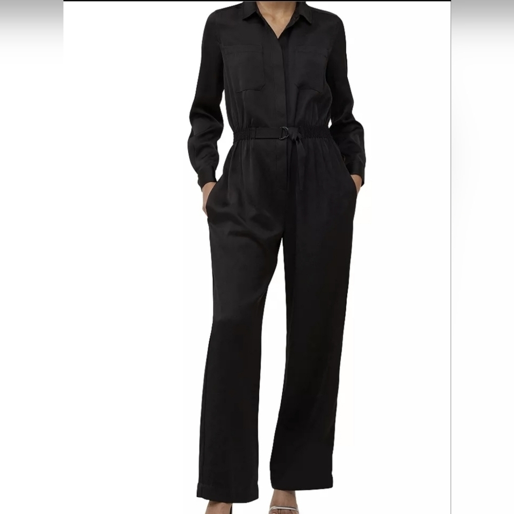 French Connection 
Women's Enid Long-Sleeve Crepe Jumpsuit
Size US 4/ EURXS /UK8
